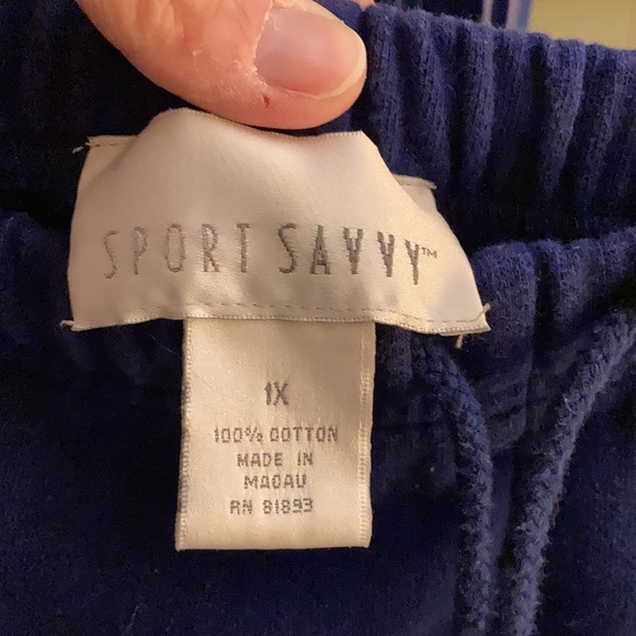 Sport Savvy sleeveless hoodie & capris set 1X - Picture 11 of 13